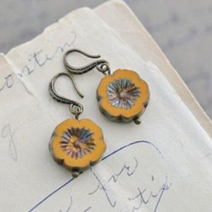 Burnt Orange Antique Earrings